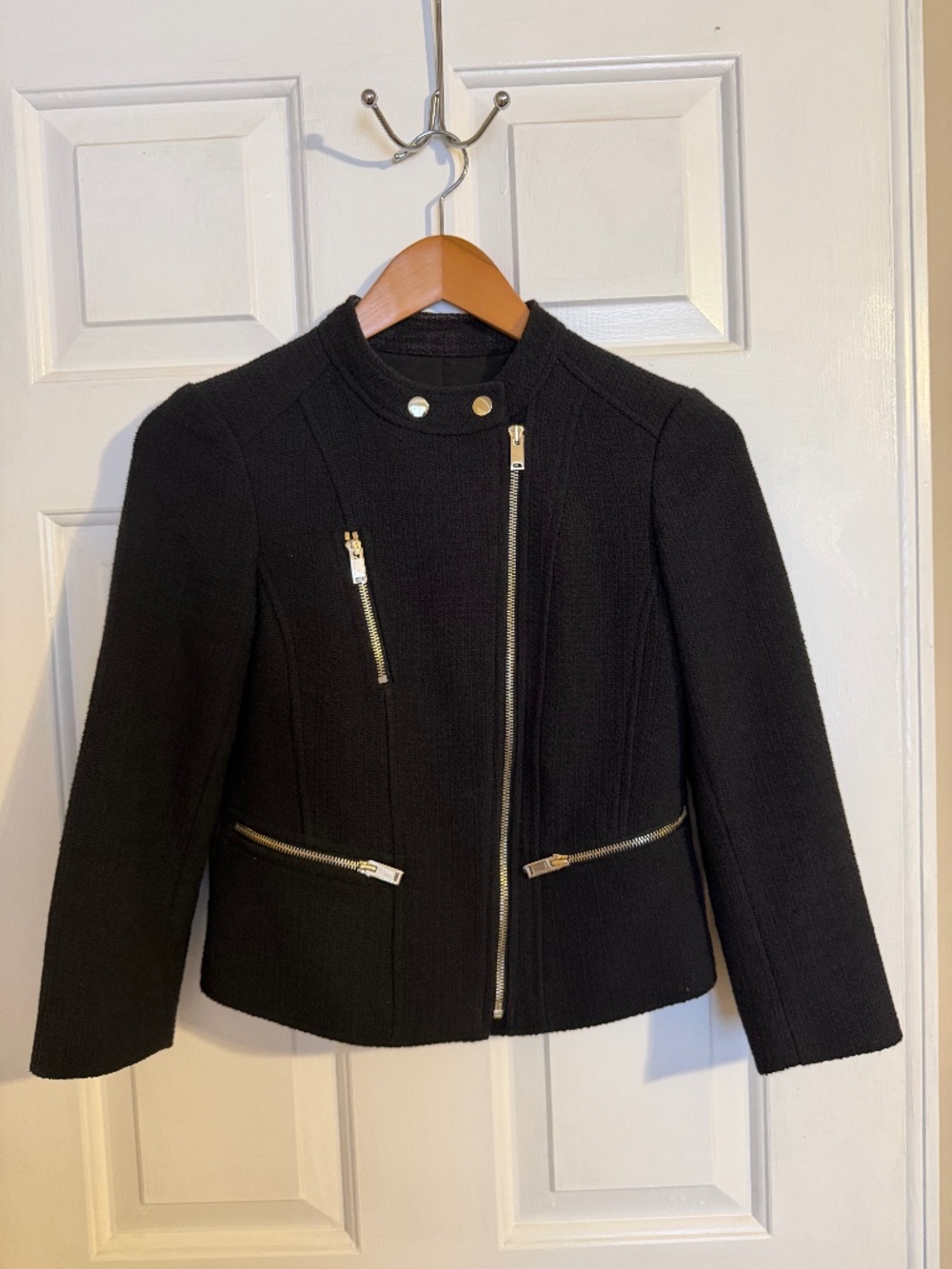 ANN TAYLOR Black Moto Jacket